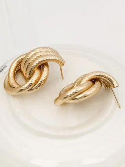 Hoop Cross Earrings