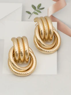 Hoop Cross Earrings