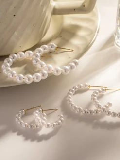 Hoop Pearl Earrings