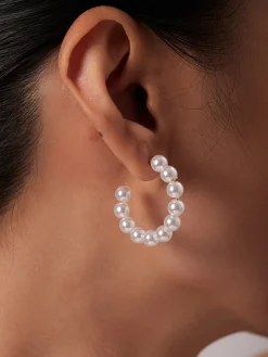 Hoop Pearl Earrings