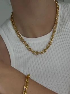 Horseshoe Buckle Bamboo Clavicle Choker