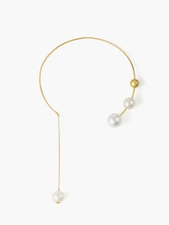 Imitation Pearl Choker Pendant Necklace