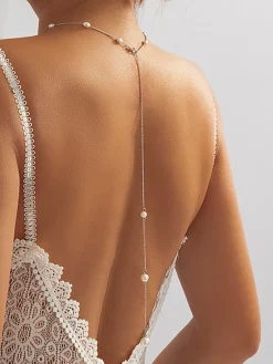 Imitation Pearl Tassel Necklace