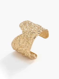 Irregular Gold Cuff Bracelet