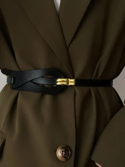 Irregular Hollow Leather Belt