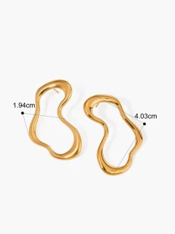 Irregular Metal Stud Earrings