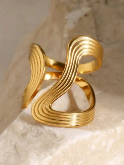 Irregular Ripple Open Ring