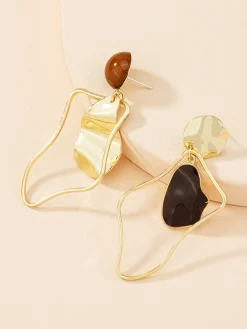 Irregular Stud Drop Earrings