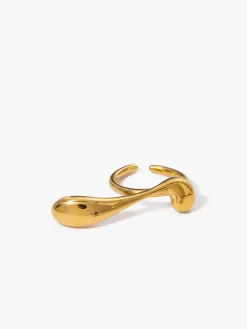 Irregular Water Drop Open Ring