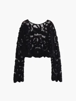 Island Mood Crochet Cover Up Top