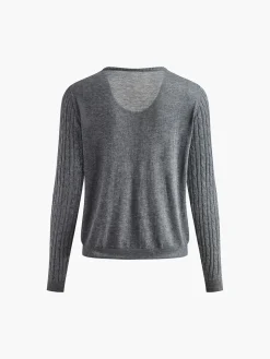 Jacquard Cable Knit Cardigan