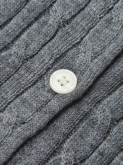 Jacquard Cable Knit Cardigan