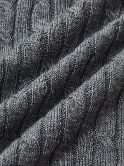 Jacquard Cable Knit Cardigan