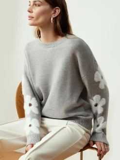 Jacquard Floral Knit Top