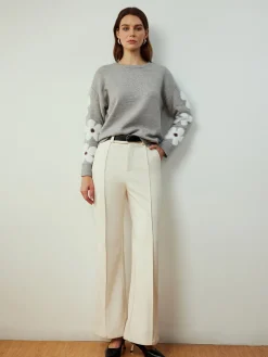 Jacquard Floral Knit Top