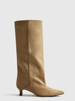 Kitten Suede Knee-High Boots