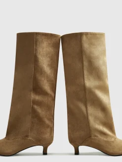 Kitten Suede Knee-High Boots