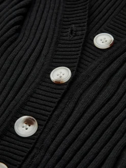 Knit Button Short Sleeve Slim Dress