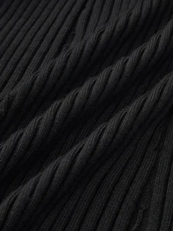 Knit Button Short Sleeve Slim Dress