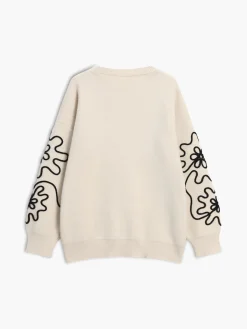 Knit Floral Oversized Sweater