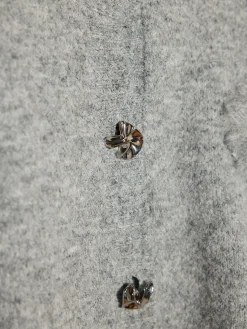 Knit-Floral Metal Button Cardigan