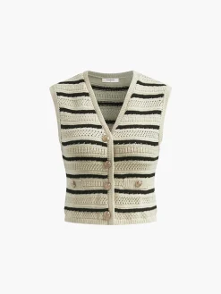 Knitted V-Neck Tank Top
