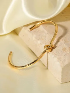 Knotted Open Bracelet