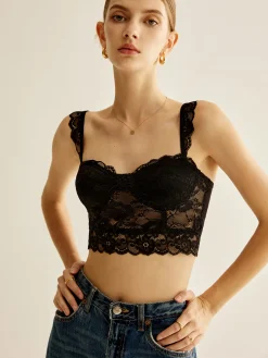 Lace Piping Corset Top