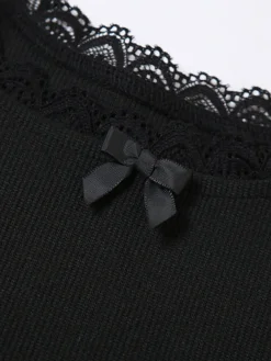 Lace Trim Crop Tank Top