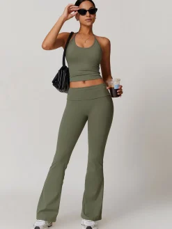 Lace Up Active Pants Set