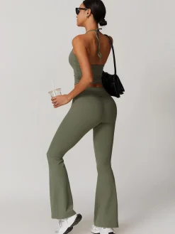 Lace Up Active Pants Set
