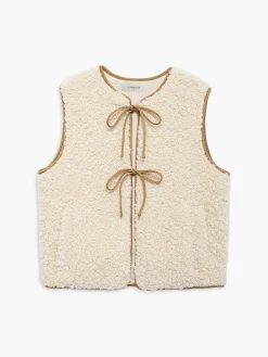 Lace Up Fleece Vest