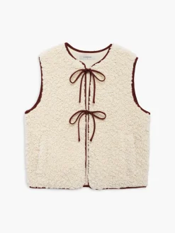 Lace Up Fleece Vest