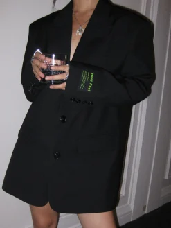 Lapel Button Pockets Blazer