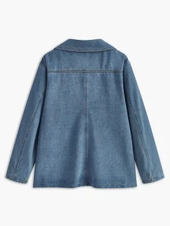 Lapel Cargo Denim Jacket