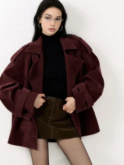 Lapel Loose Suede Jacket
