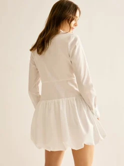 Lapel Panel Bud Waist Dress
