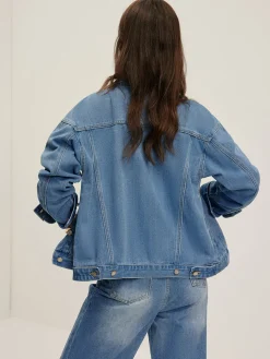 Lapel Pockets Denim Jacket