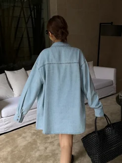 Lapel Pockets Denim Jacket