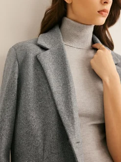 Lapel Pockets Long Coat