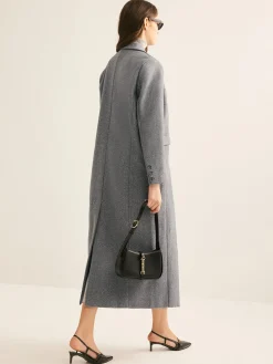 Lapel Pockets Long Coat
