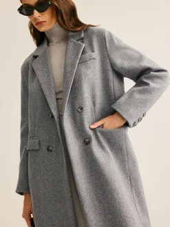 Lapel Pockets Long Coat