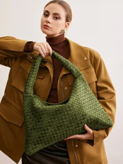 Large Capacity Suede Woven Bag