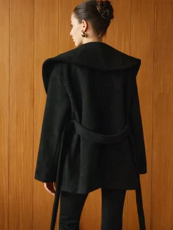 Large Collar Belted Coat