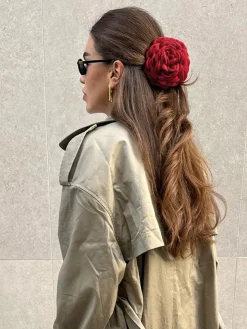 Large Rose Flower Hair Claw