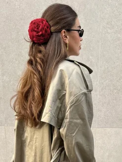 Large Rose Flower Hair Claw