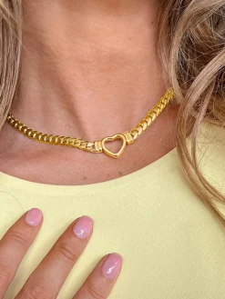 Layered Heart Chain Necklace