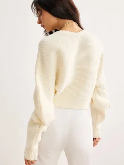 Leg-Of-Mutton Sleeve Metal Cardigan