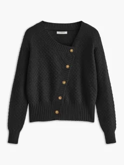Leisure Asymmetrical Button Cardigan