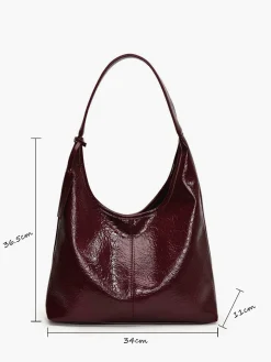 Leisure Button Clasp Hobo Bag